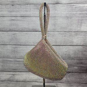 Jessica McClintock Staci Mesh Wristlet Pouch Evening Prom Handbag NWT